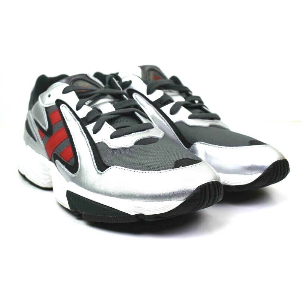 New Men's Adidas Originals Yung-96 Chasm Shoes Silver Grey Sizeโ 10 M